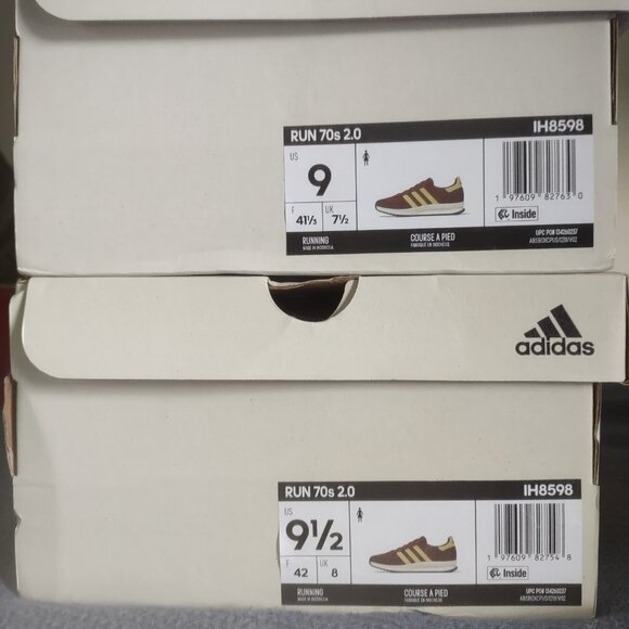 adidas Run 70s 2.0 Nylon/Suede Active Sport Gym Trainer~IH8598~Wonder Red/Yellow - Picture 11 of 11